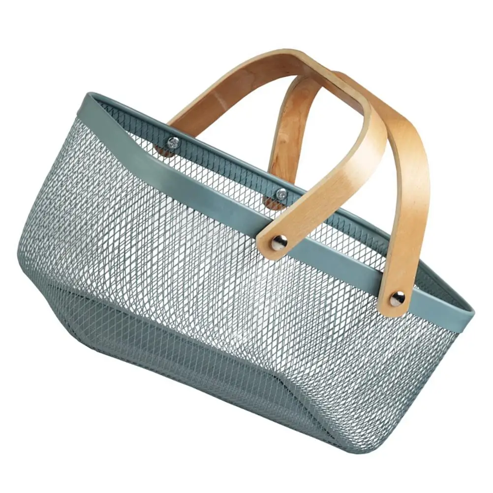 

Storage Basket Long Time Wear Resistance Home Office School Use Small Sundries Organizer Container Iron Desktop Basket