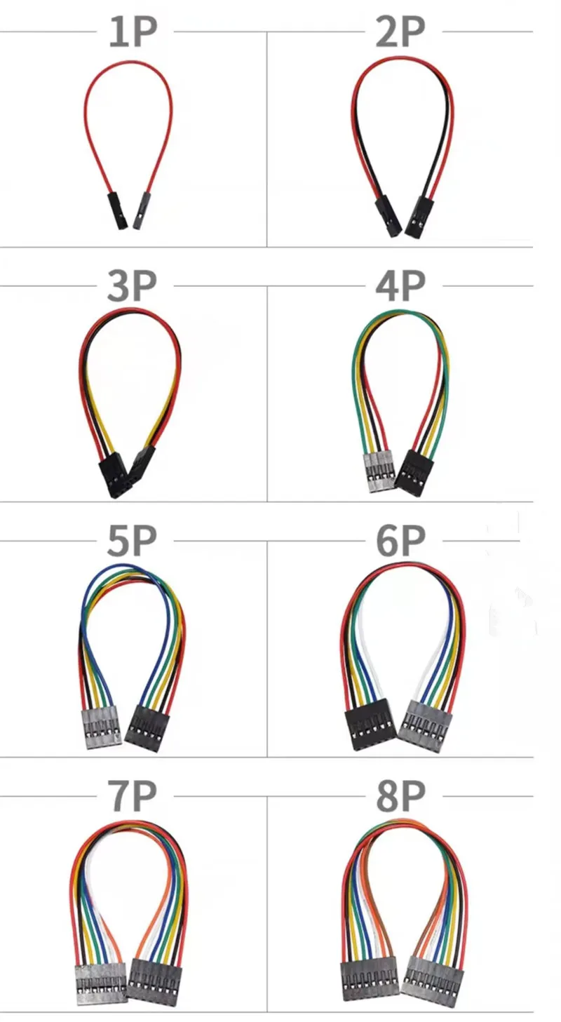 10PCS 2,54 MM Pitch Breadboard Dupont Kabel Für Arduino 2P 3 4 5 6 8 9 10 Pin Linie Männlich Weiblich Dupont Jumper Draht DIY Elektronische – Detail 5