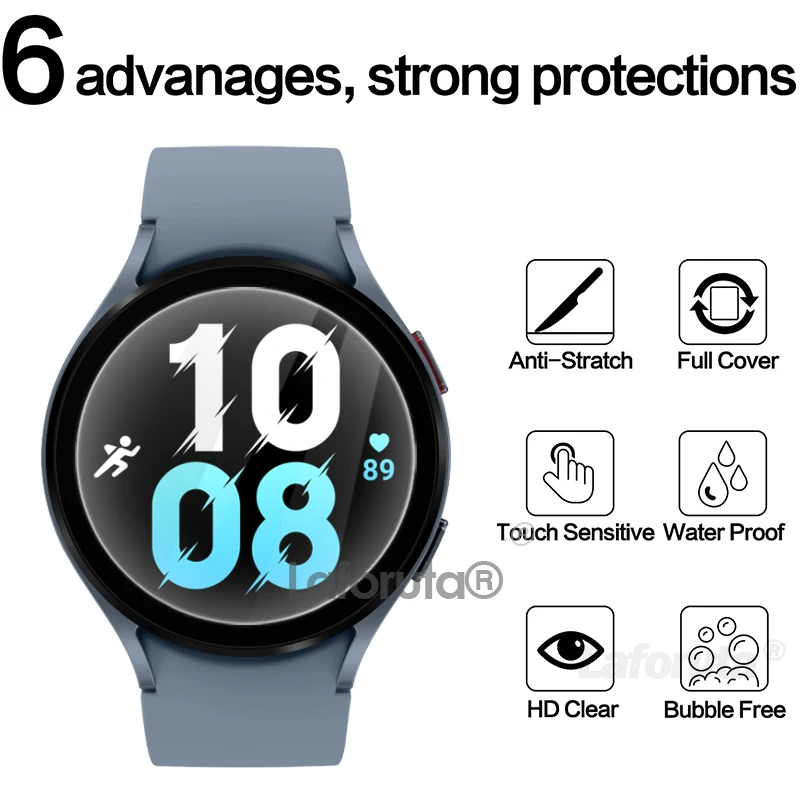 9H Tempered Glass for Samsung Galaxy Watch 5 5Pro Screen Protector Film for Watch4 Classic 40/44mm Anti-Scratch Anti-Fingerprint