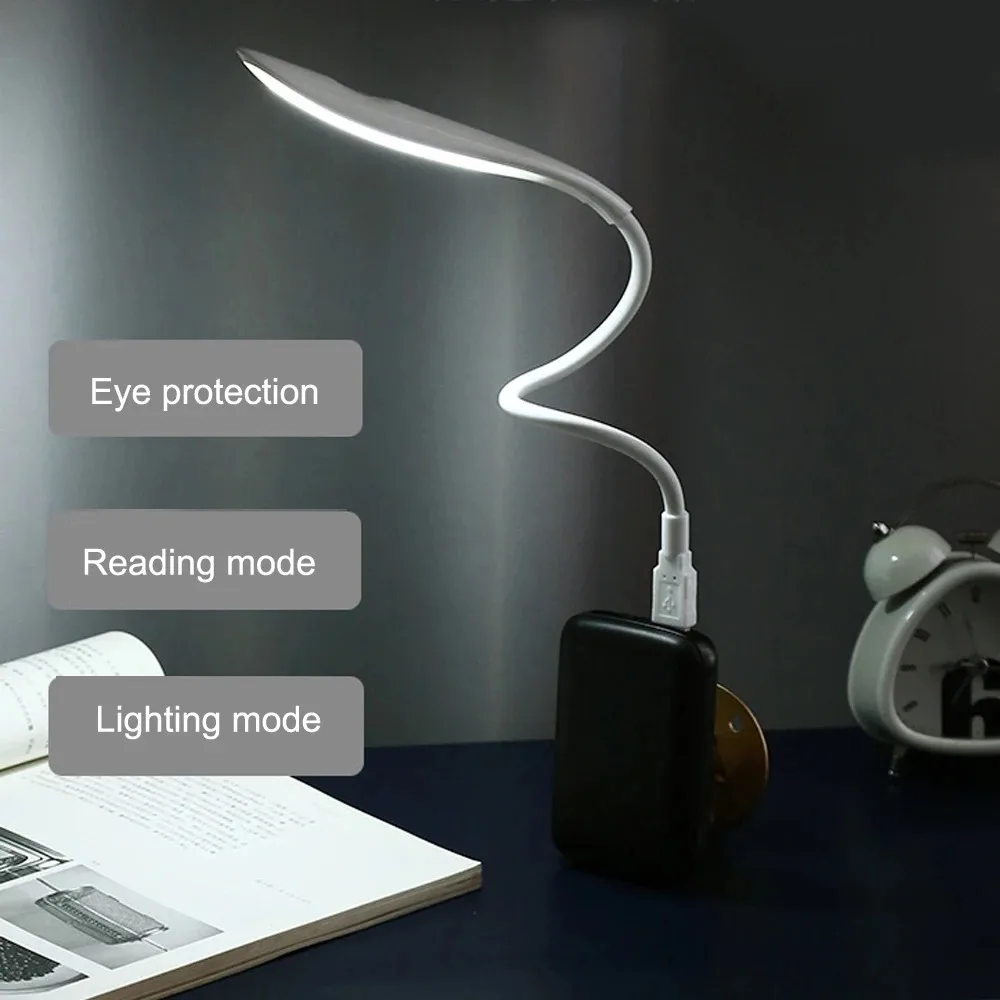 USB Reading Night Light LED Super Bright Book Light 5V Flexible Desk Lamp Touch Switch Dimming Suitable for Laptop PC Computer