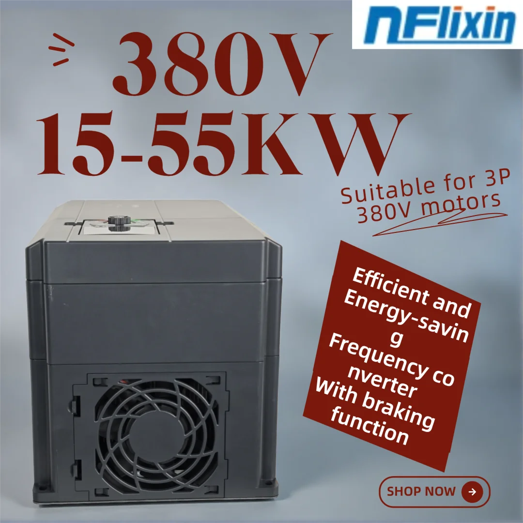 

NF-9600 AC 380V VFD Frequency Inverter 11-55KW 3P in to 3P out Voltage Converter for Motor Speed Control