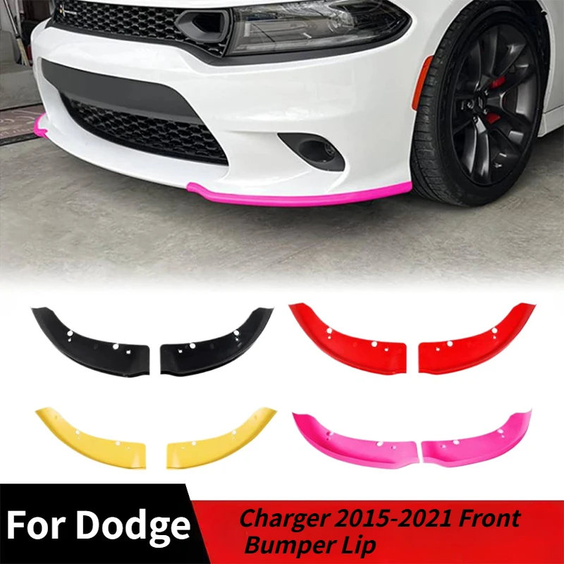 

Car Front Bumper Lip For Dodge Charger 2015-2021 Hellcat/SRT 392 / Scat Pack/RT Scat Pack/GT/RT Splitter Protector Trim
