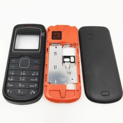 For Nokia 1202 Full Housing Case Cover Front Frame With KeyBoard Display Glass+Middle Frame+Back Cover