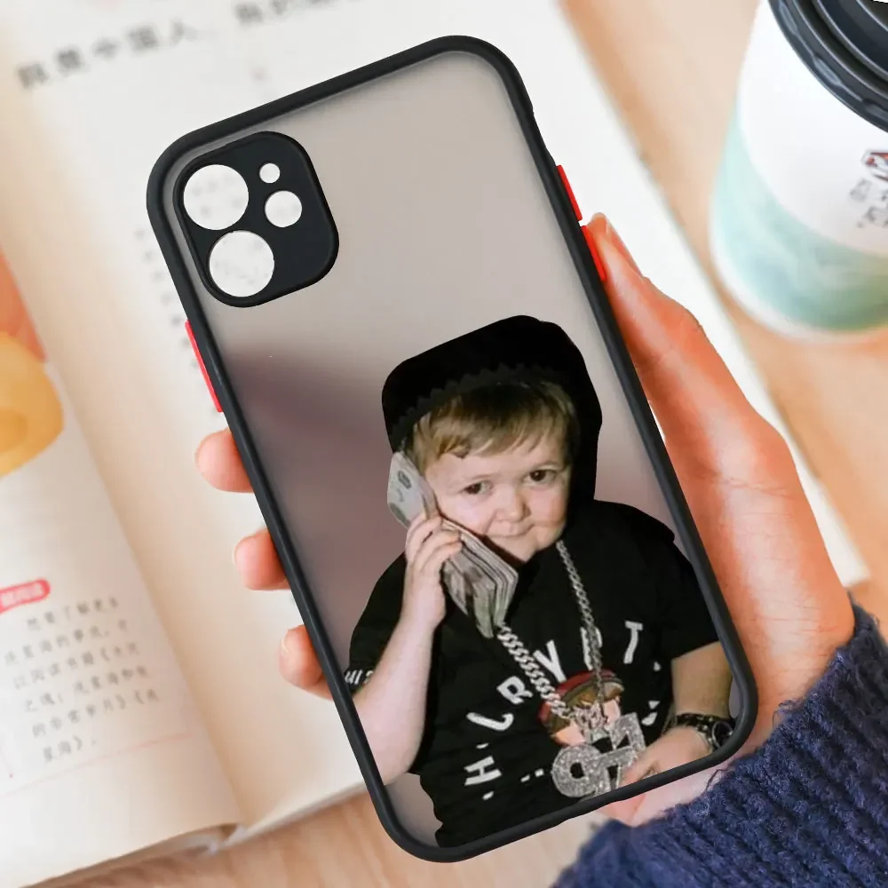 Grappige Babaite Hasbull Telefoonhoesje Voor Iphone 11 12 13 14 15 Pro Max Mini Se2 X Xs Max Xr 7 8 15Plus Cover Matte Schokbestendige Fundas