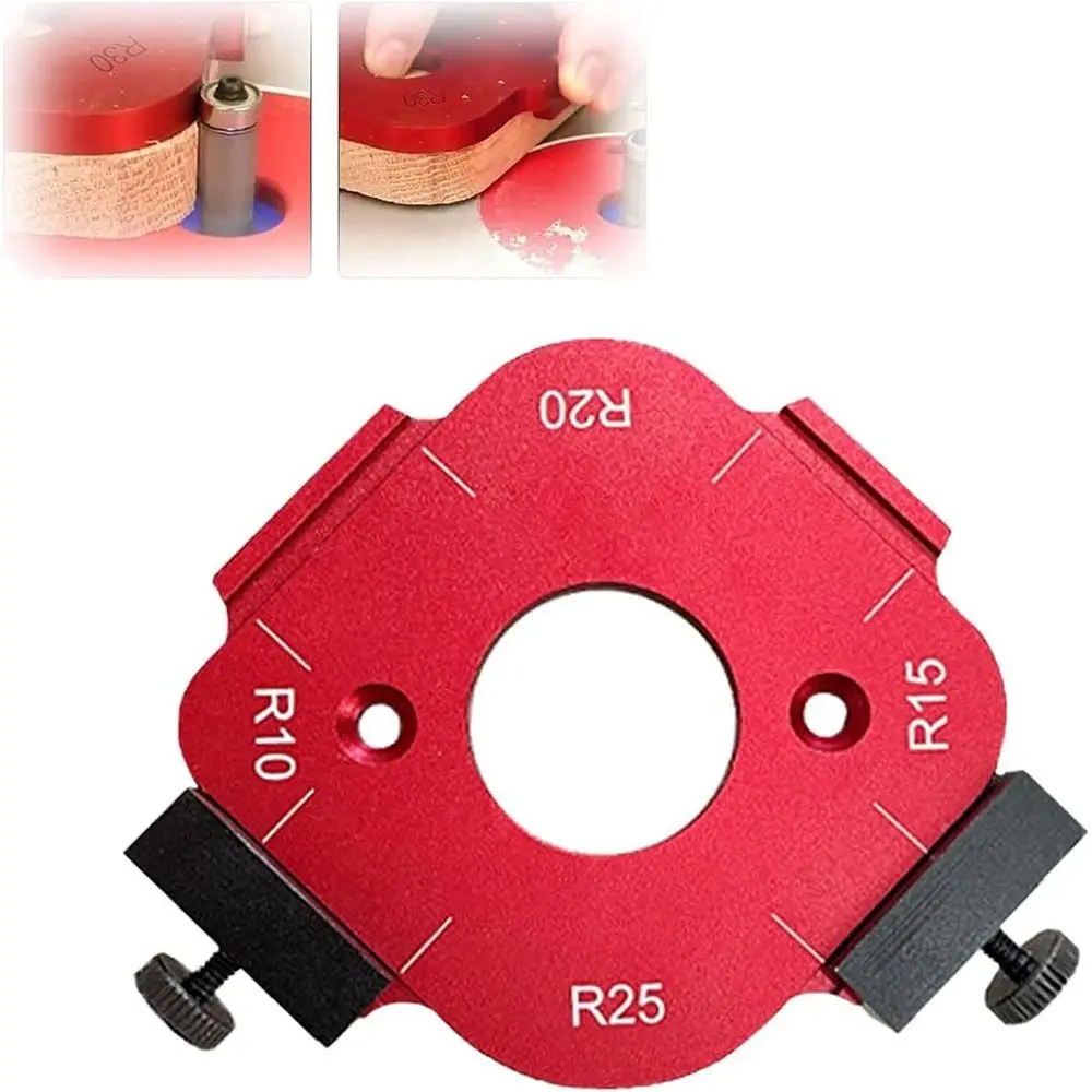 1/2Pcs 4 in 1 Arc Angle Positioning Template Reusable Portable Corner Radius Jig Aluminum Alloy Router Template Tool Woodworking