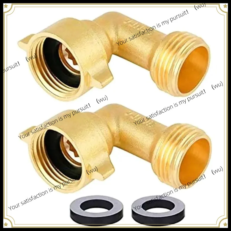ZOCI- Faucet Connector Elbow 3/4 Inch Hose Brass Garden Hose Connector For RV Water Hookups&Residential Faucets