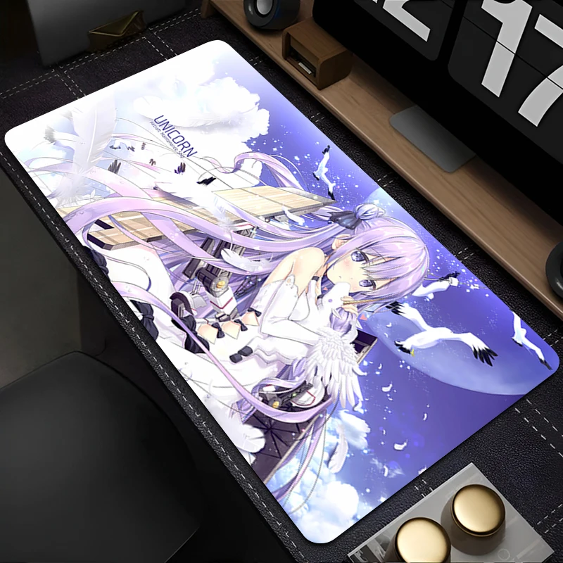 Tapis de souris accessoires PC tapis de clavier tapis de bureau tapis de bureau anti-dérapant dessin animé HD tapis de souris en caoutchouc naturel jeu Azur Lane tapis étendu