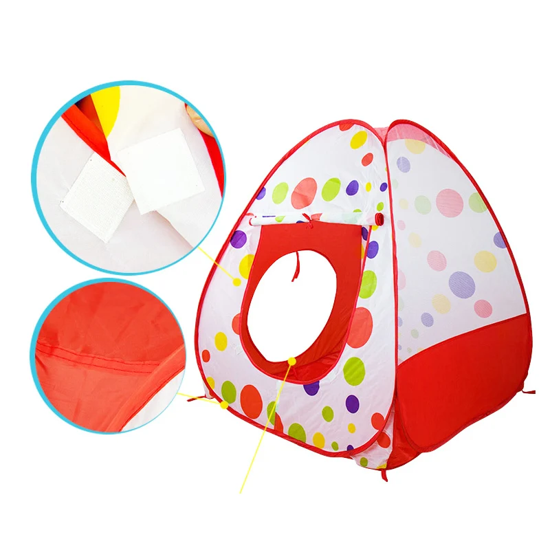 Túnel Ball Pool Pop Up Tent para crianças, Baby Play House, brinquedos internos e ao ar livre, 3 peças por conjunto