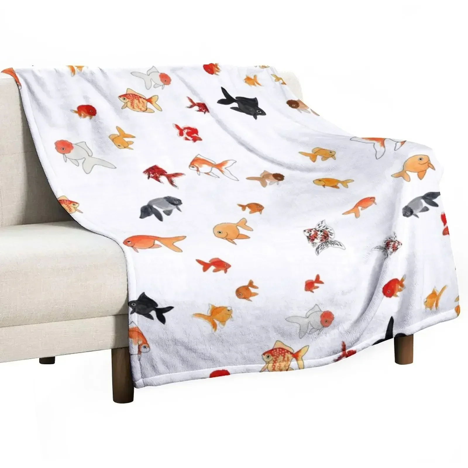 

Fish fancy Throw Blanket Soft Plaid Thermals For Travel Blankets