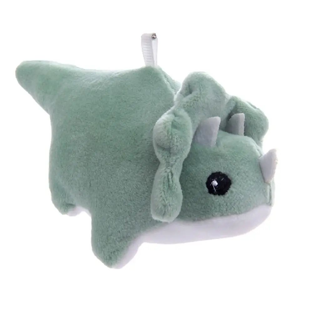 Porte-clés en peluche dinosaure doux et drôle, mignon Triceratops, pendentif poupée dinosaure de dessin animé à la mode pour enfants