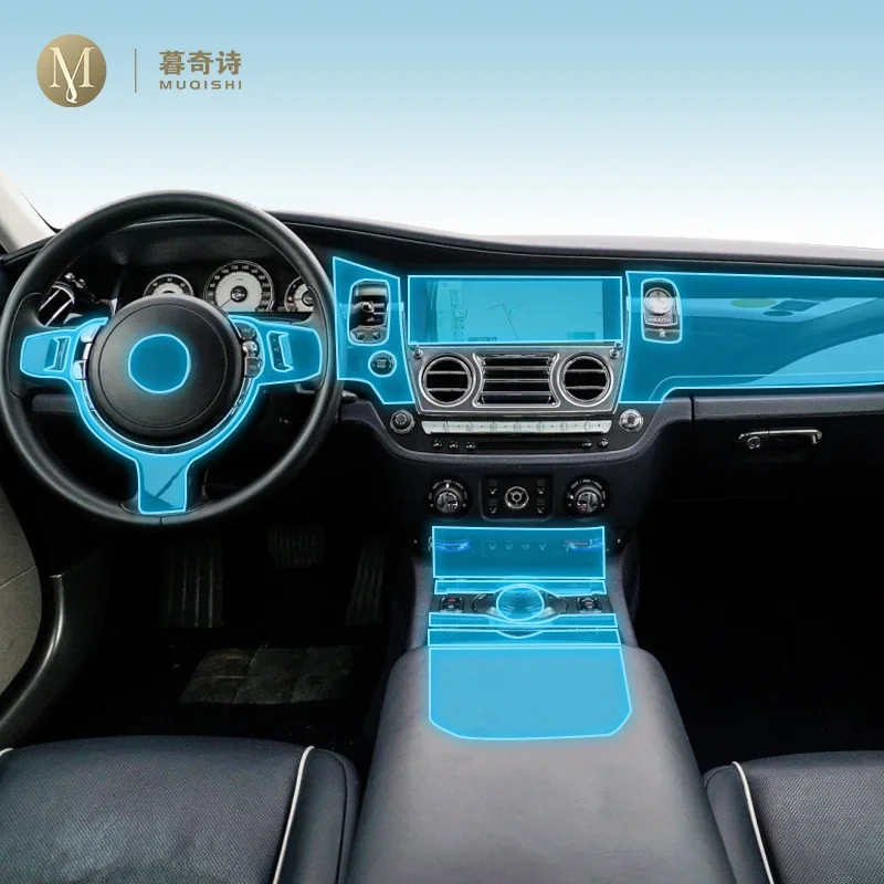 

Car Interior Center console Transparent TPU Protective film Anti-scratch Repair film PPF For Rolls-Royce Black Badge 2010-2019