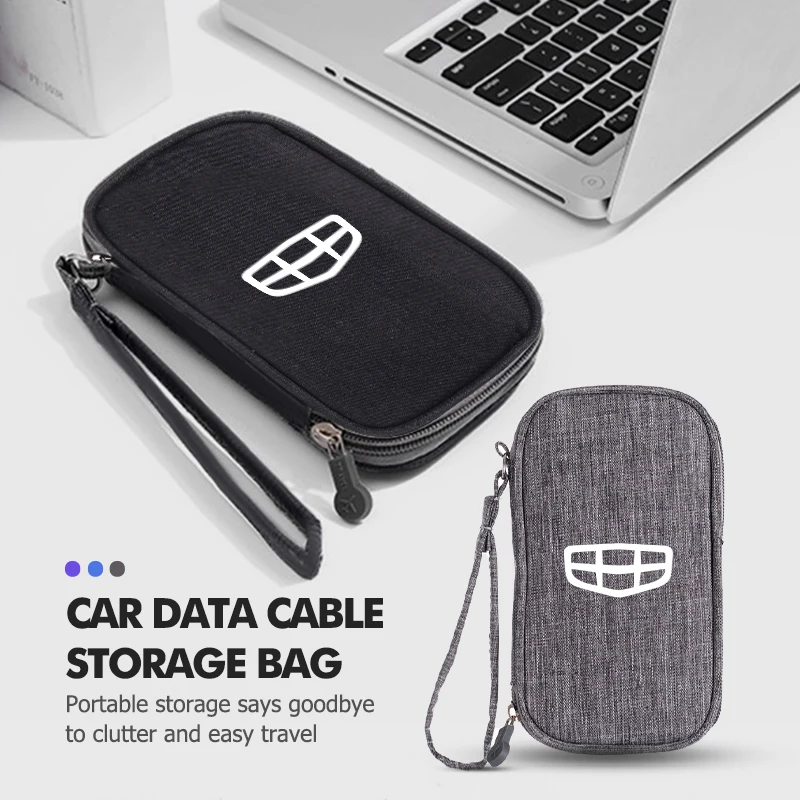 Car Travel Portable Oxford Cloth Organizer Data Storage Bag For Geely Ttugella Geometry C Coolray Emgrand Atlas Pro EC7 GX3