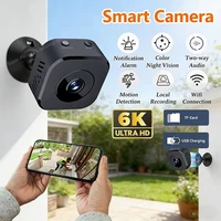 Mini Cámara de Seguridad Pro 4K FullHD WiFi con Audio Bidireccional, Detección de Movimiento, Visión Nocturna Infrarroja