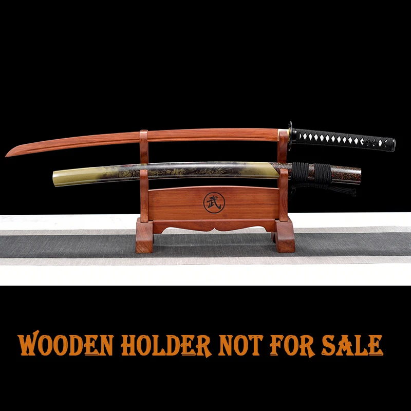 Handed Quality Wooden Sword, Japanese Iaido Training Sword, Samurai Katana, Stage Props, Fantastic Saya, Wall Decor