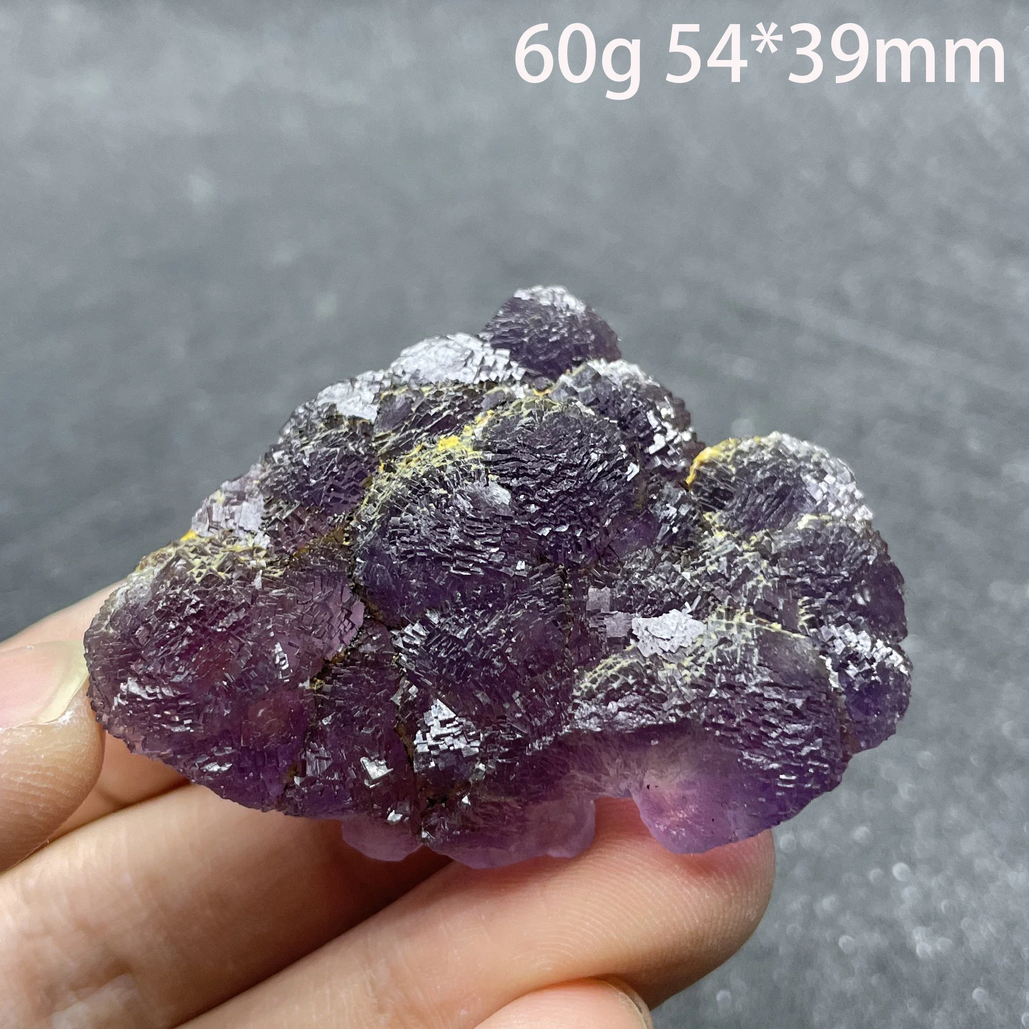 Natural Raw Stone Purple Fluorite Mineral Specimen Quartz Rock Crystal Cluster Decoration Rough Polished Healing Gift