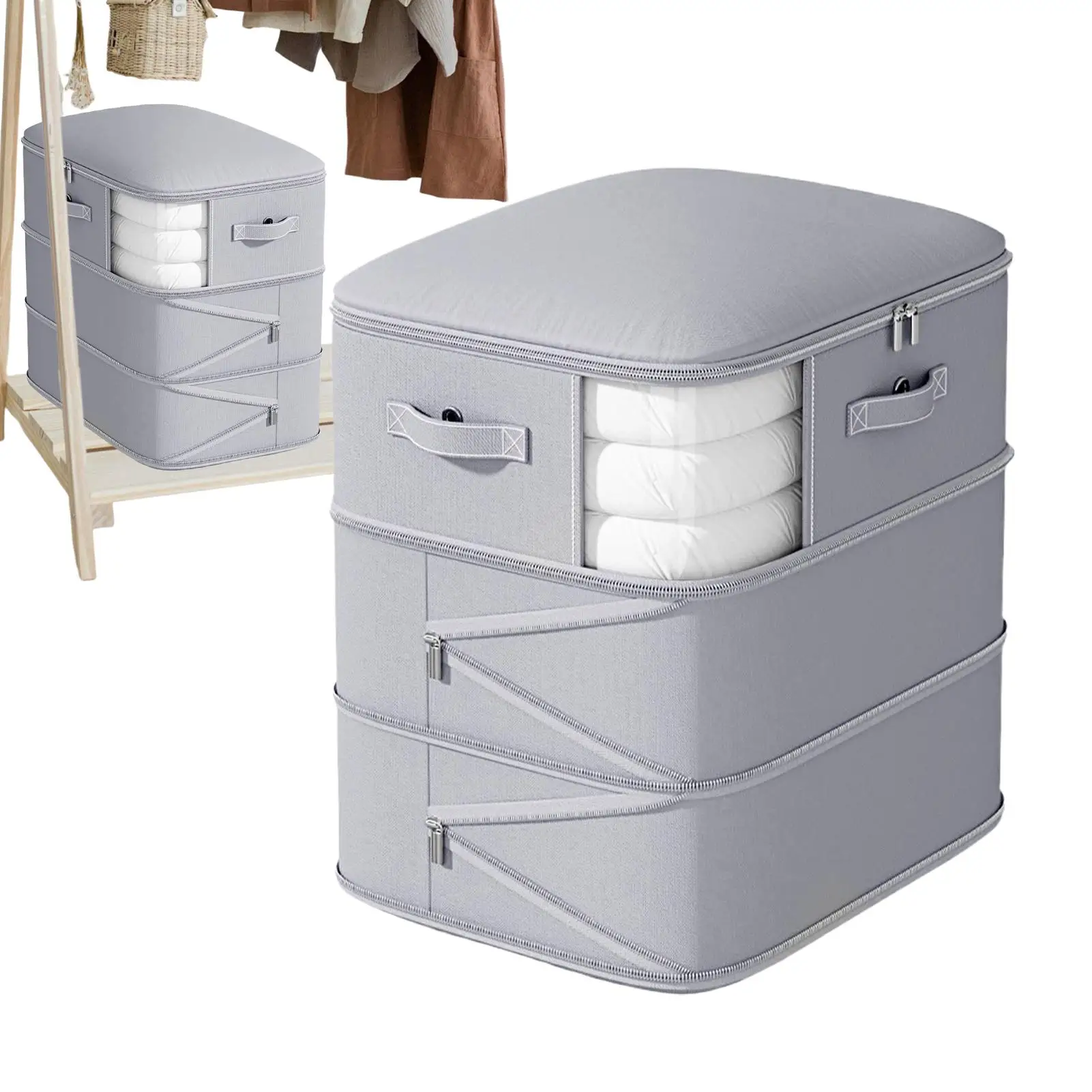 

Сумки для хранения одеял, 3-слойная компрессионная сумка большой вместимости с прозрачным дизайном, органайзер для экономии места для одежды для багажа