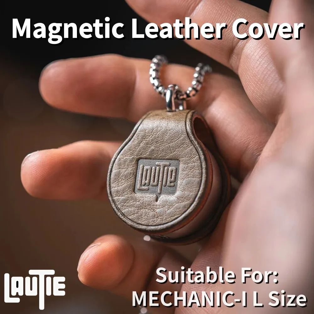 LAUTIE couverture en cuir magnétique mécanicien-I L taille collier pendentif jouet sac de rangement Fidget Spinner Fidget jouets pour adultes