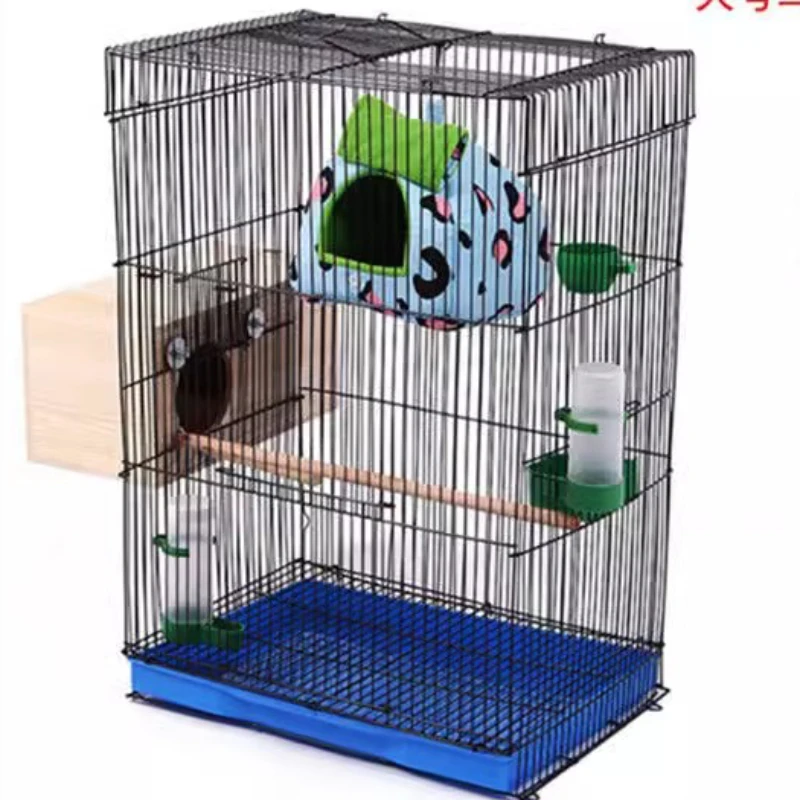 Modern Metal Bird Cage Accessories Large Budgie Canary Hamster Cage Parrot Carrier Maisons Petits Animaux Pet Furniture CY50BC