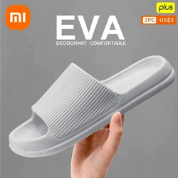 XiaoMi-Sandales à la mode pour hommes et femmes, non ald, résistantes à l'usure, fond oligsoft, confortables, légères, pantoufles de maison, salle de bain