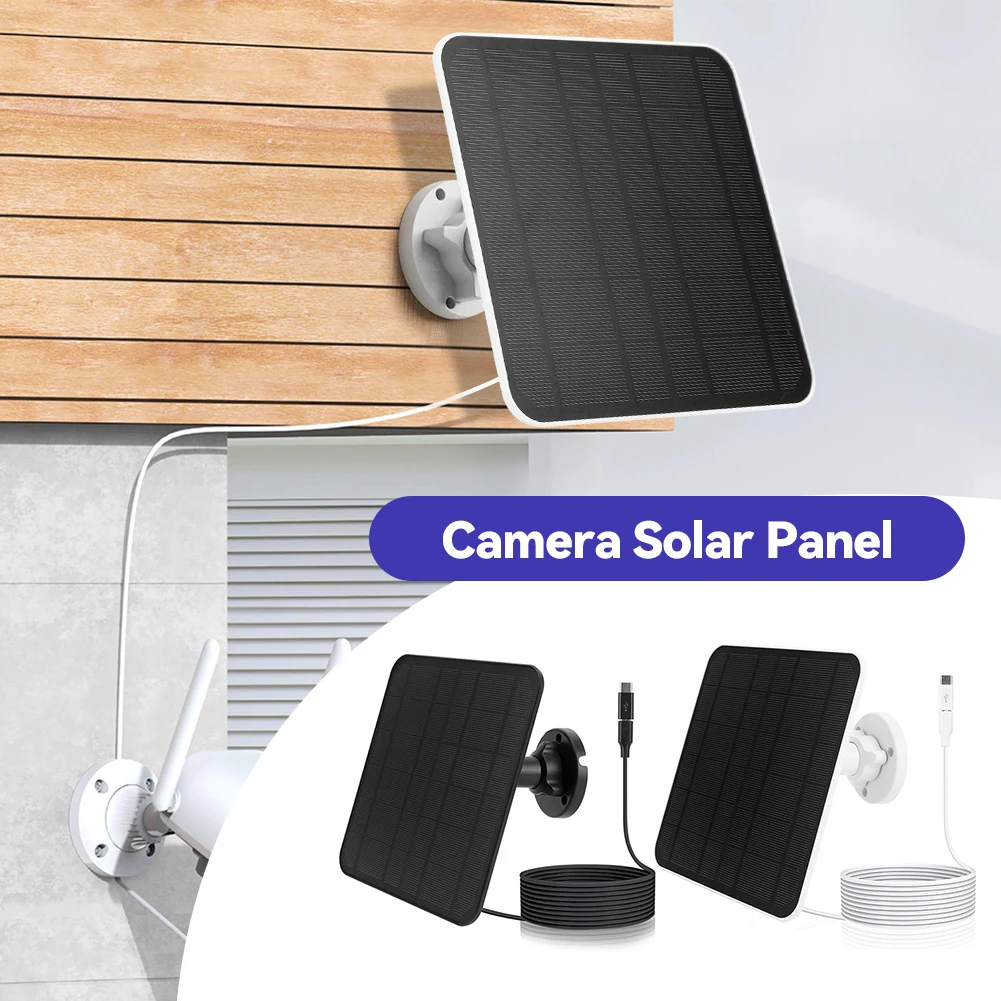 20W 5V Solarzellen Ladegerät Micro USB Typ-C IP65 Wasserdichtes Laden Tragbare Solarmodule für Überwachungskamera Home Light System