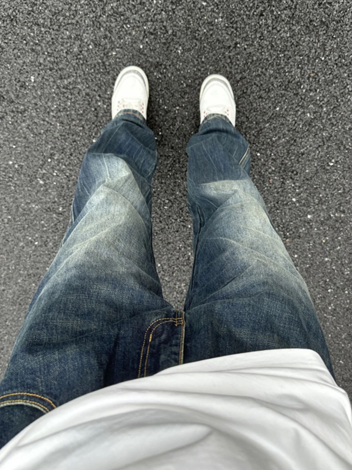 

Retro American Blue Washed Jeans Men's Straight Leg Cleanfit Boys High Street Vibe Summer Casual Denim Pants Youth Fashion