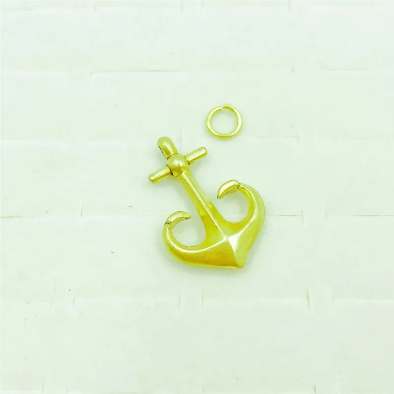 Solid Brass Anchor Buckle Pendant For Key Chain Rings Wallet Bag Belt Paracord Bracelet Necklace Leather Craft Belt Accessories