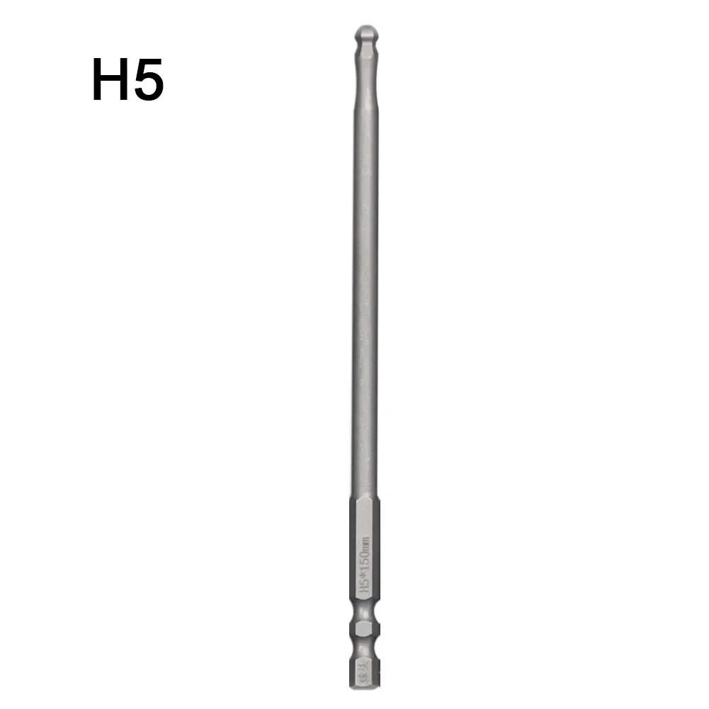 3pcs 150mm Ball End Screwdriver Bit Set Magnetic Batch Head Screw Driver High Hardness Screwdriver Bits Hand Tool H4.0 H5.0 H6.0