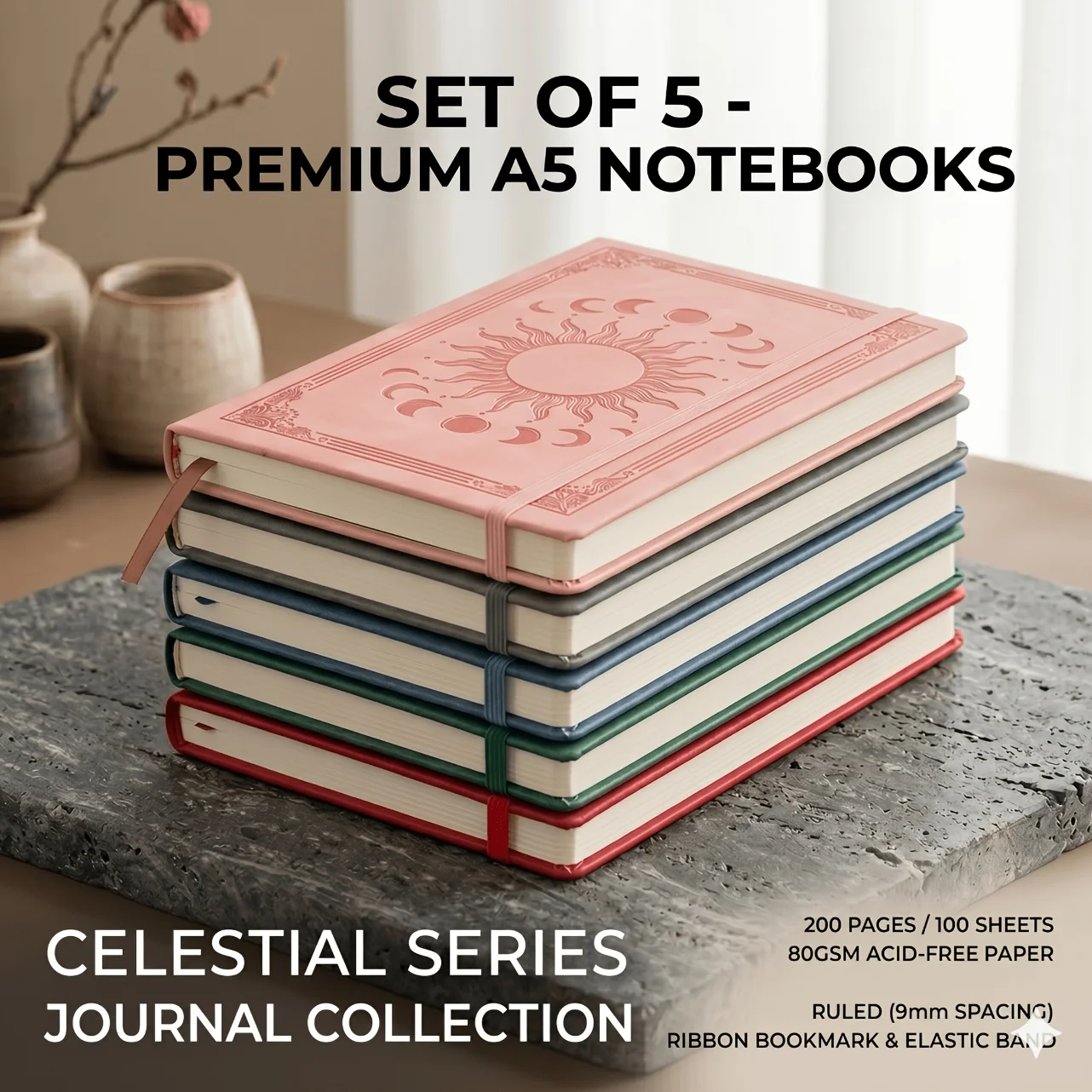 5-pack-a5-hardcover-notebook-journal-200-pages-debossed-cover-leather-notebook-57-x83-lined-journal