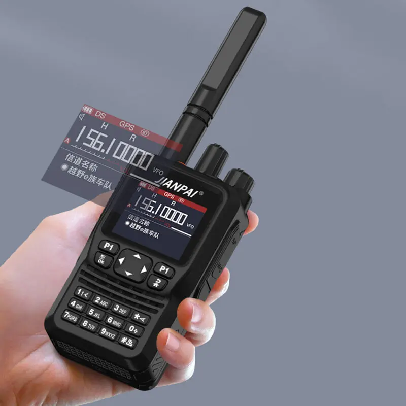 JIANPAI-walkie-talkie 8800 Plus, Radio bidireccional impermeable, 10W, 5800mAh, 16 canales, doble banda, posicionamiento GPS, carga tipo C