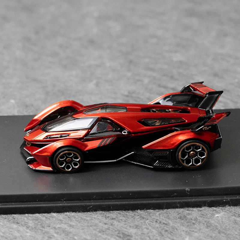 LM 1/64 Vision GT V12 VGT coche de carreras de aleación fundido a presión y vehículos de juguete modelo de coche a escala en miniatura para niños