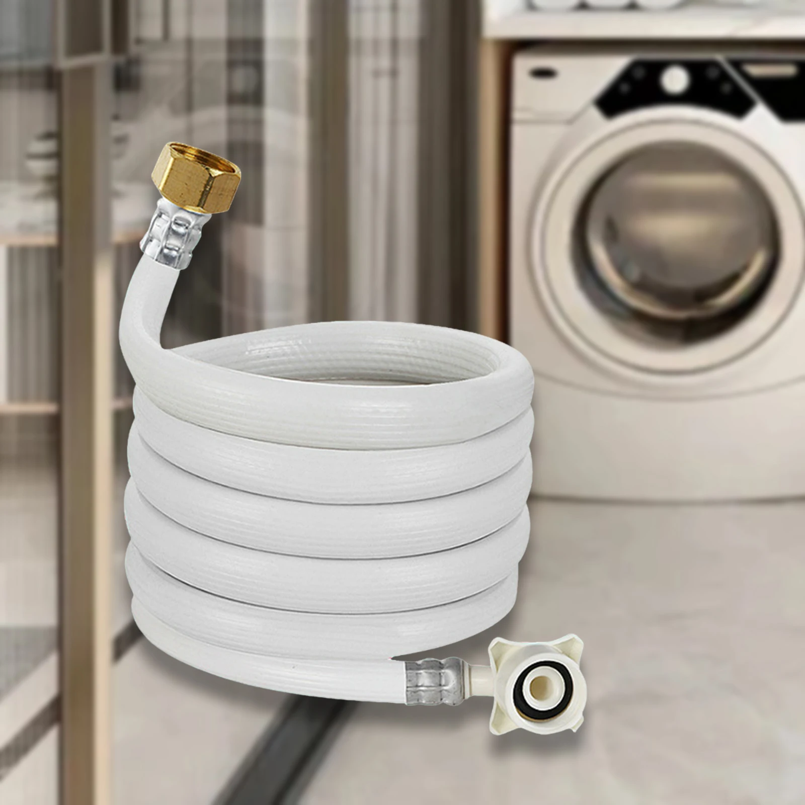 

Faucet Line Connector Washing Machine Inlet Hose Connection Supply Line Water Inlet Hose Connector for Dishwashers Bathroom