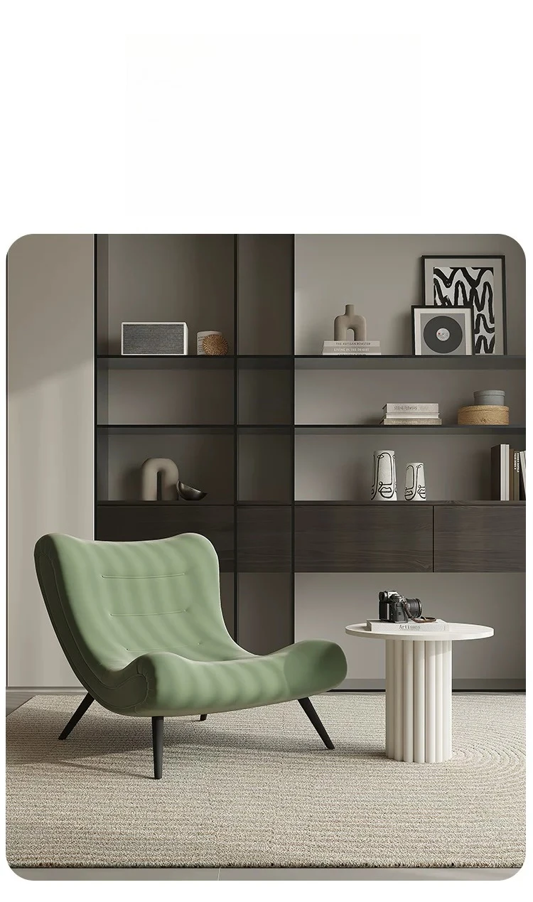 Italian minimalist single sofa living room balcony lazy sofa chair antique designer lounge chair snail chair