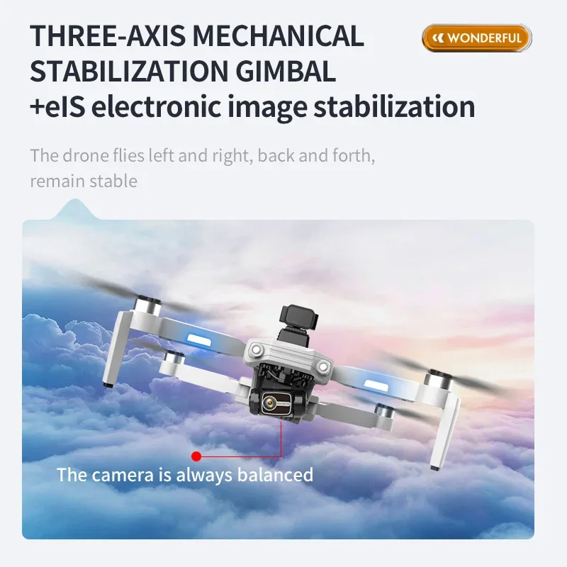 Professional M218 GPS RC Drone 8K Dual Camera Gimbal Brushless Motor 3Axis Anti Shake Obstacle Avoidance Quadcopter 3KM Toy Gift