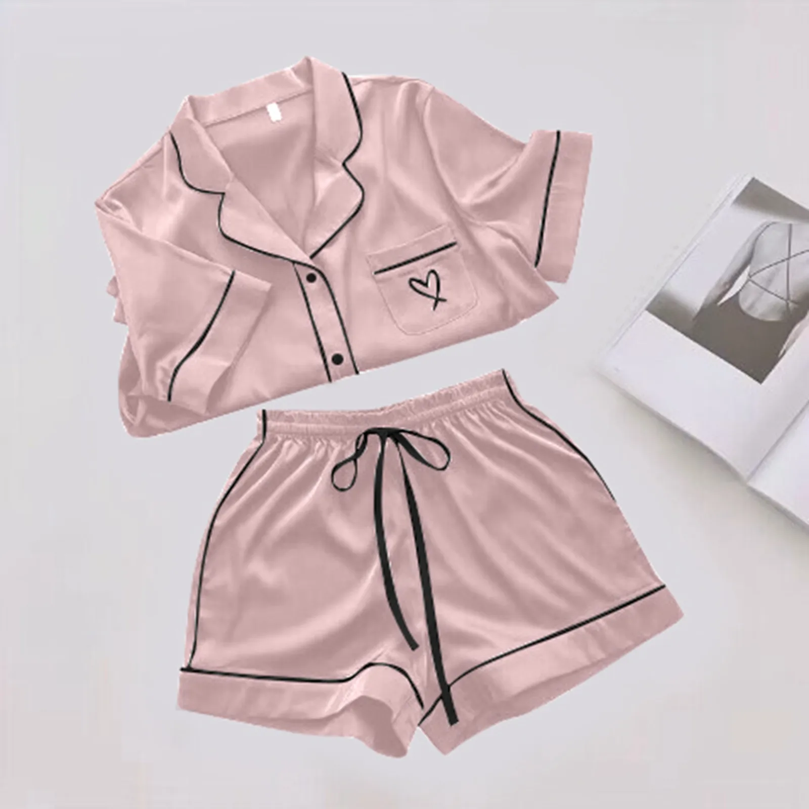 Women Pajamas Autumn Home Clothes Thin Tops And Shorts Suits That Can Be Worn Casual Two Piece Set Sleepwear For Sleeping