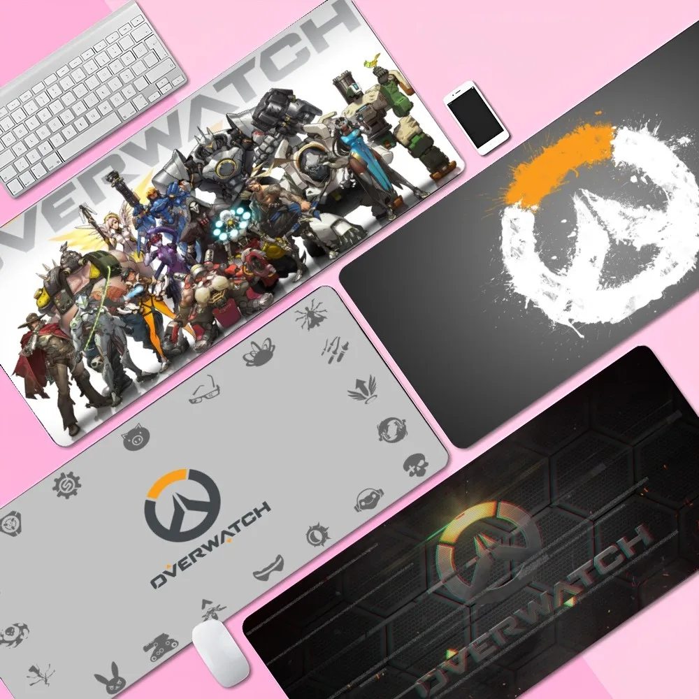 Hot O-Overwatchs Mousepad Custom Skin Desktop Desk Mat Kawaii Gaming Accessories Students Writing Pad for PC Computer Table