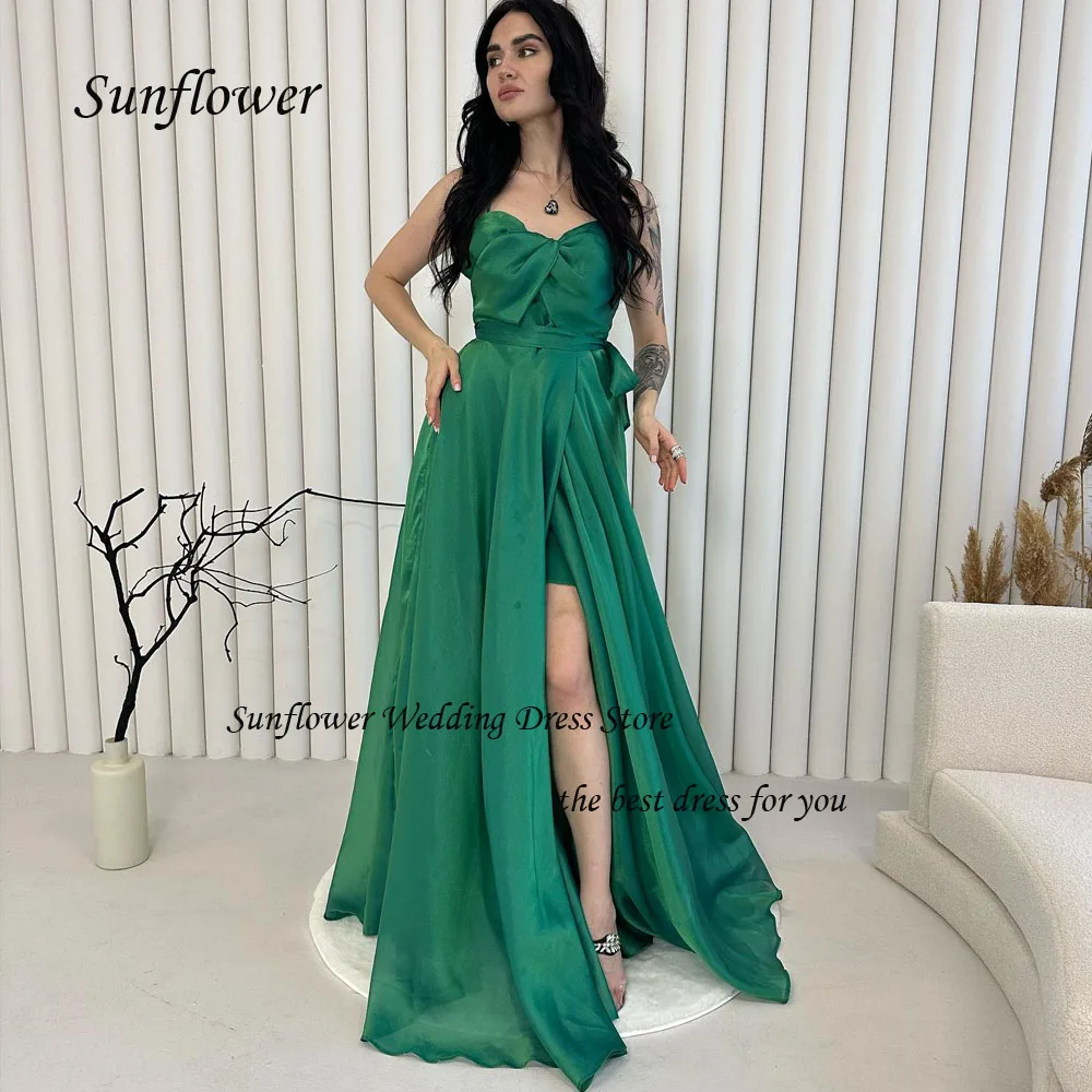 

Sunflower Sweetheart Spaghetti Strap Formal Evening Dress 2023 Slim Pleat Tulle Prom dress A-LINE Floor-Length Party Gowns