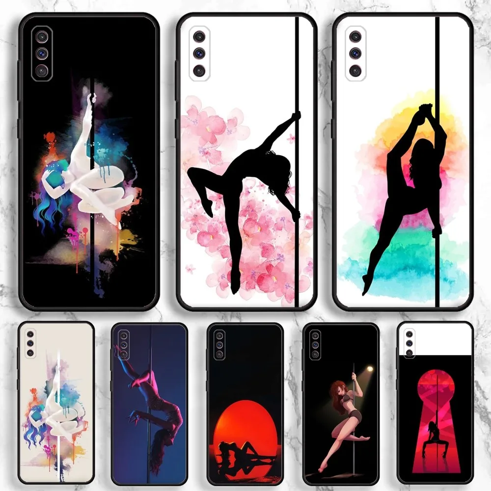 Pole Dance Dancing Phone Case For Samsung Galaxy A13,A21s,A22,A31,A32,A52,A53,A71,A80,A91 Soft Black Phone Cover