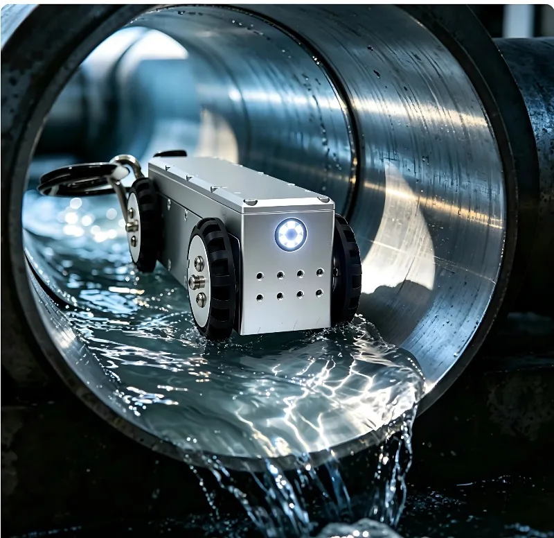 100mm Mini WiFi Pipeline Inspection Crawler Robot - IP68 Waterproof CCTV Sewer Camera Drain Inspection Robot