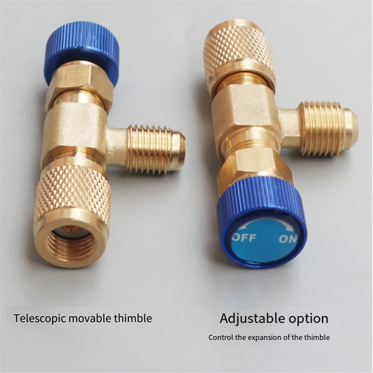 R22 R410 Válvula AC 1/4 Polegada Junta de enchimento A/C Válvula de refrigerante Reparação de ar condicionado e adaptador de segurança de flúor A