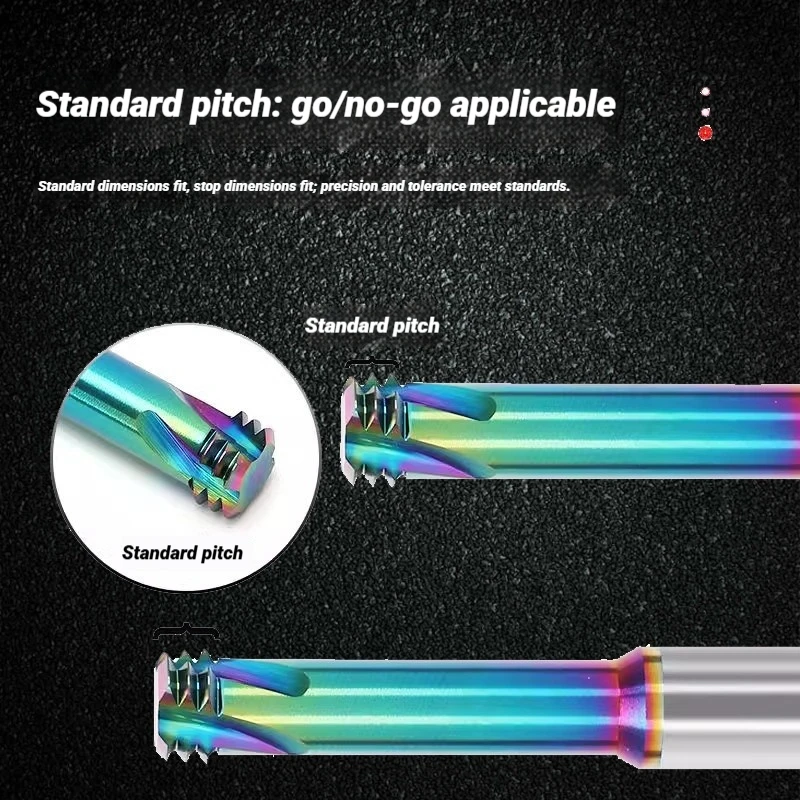 

Colorful Coated Tungsten Carbide Full Tooth Single Thread Milling Cutter CNC Aluminum Alloy Steel Cutting Tool M1 M2 to M12