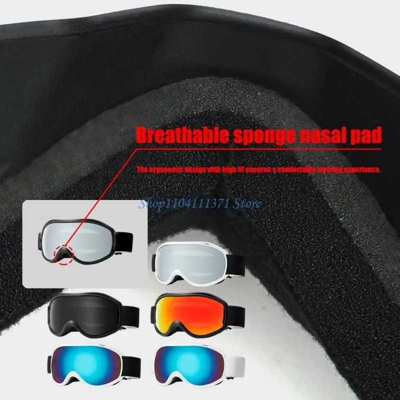 P9FC نظارات التزلج في الهواء الطلق للنساء والرجال رؤية واسعة مقاومة للضباب دراجة نارية التزلج على الجليد نظارات الرياضة في الطلق