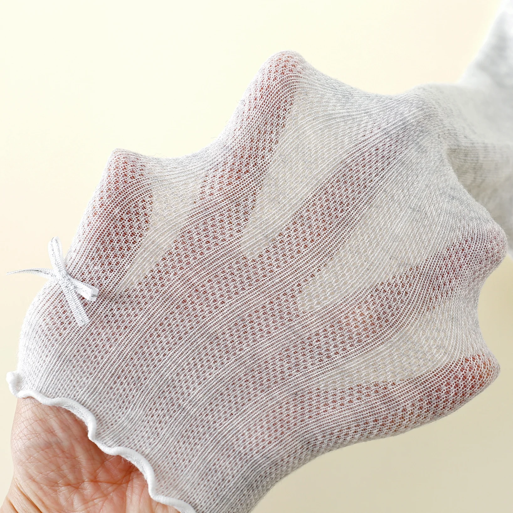 Summer Thin Mesh Infant Princess Tights Baby Girls Solid Colour Bow Nine Point Pantyhose Newborn Cotton Soft Leggings 0-24Months