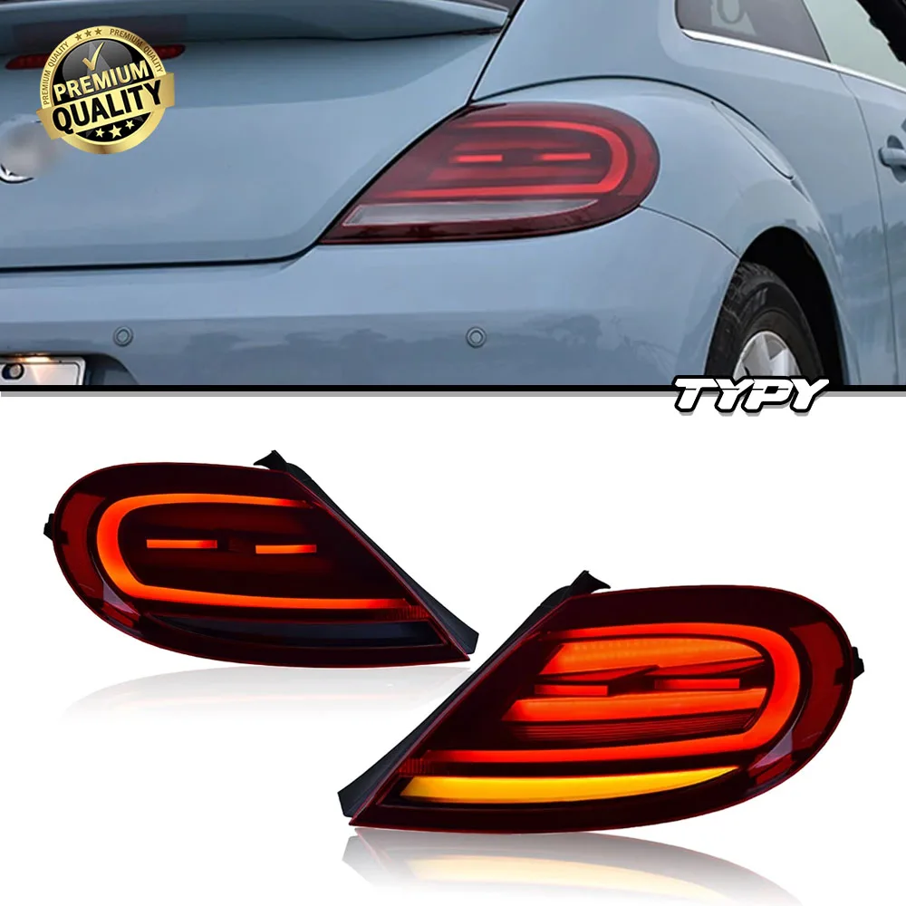 

Автомобильные фары TYPY для VW Beetle, светодиодный задний фонарь 2013-2019, задний стоп-сигнал, анимация, динамический сигнал, DRL, обратный ход