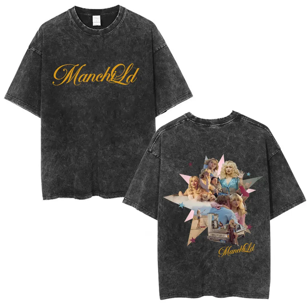 

Washed Vintage Sabrina Carpenter Album Cover Graphic T-shirt Men Women Fashion Pop Music T-shirts Male Casual Oversized T Shirts