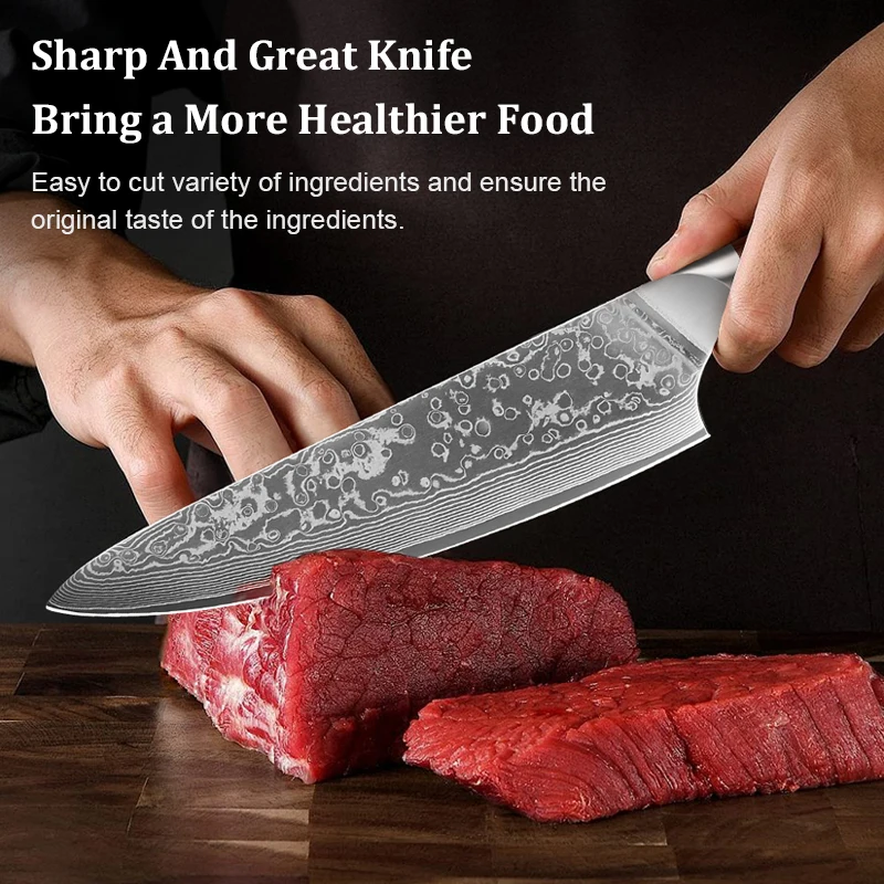 8 Inch Kitchen Chef Damascus Steel 67 Layers Japanese chef knife Chef's Knife with  's Knife Rosewood Handle