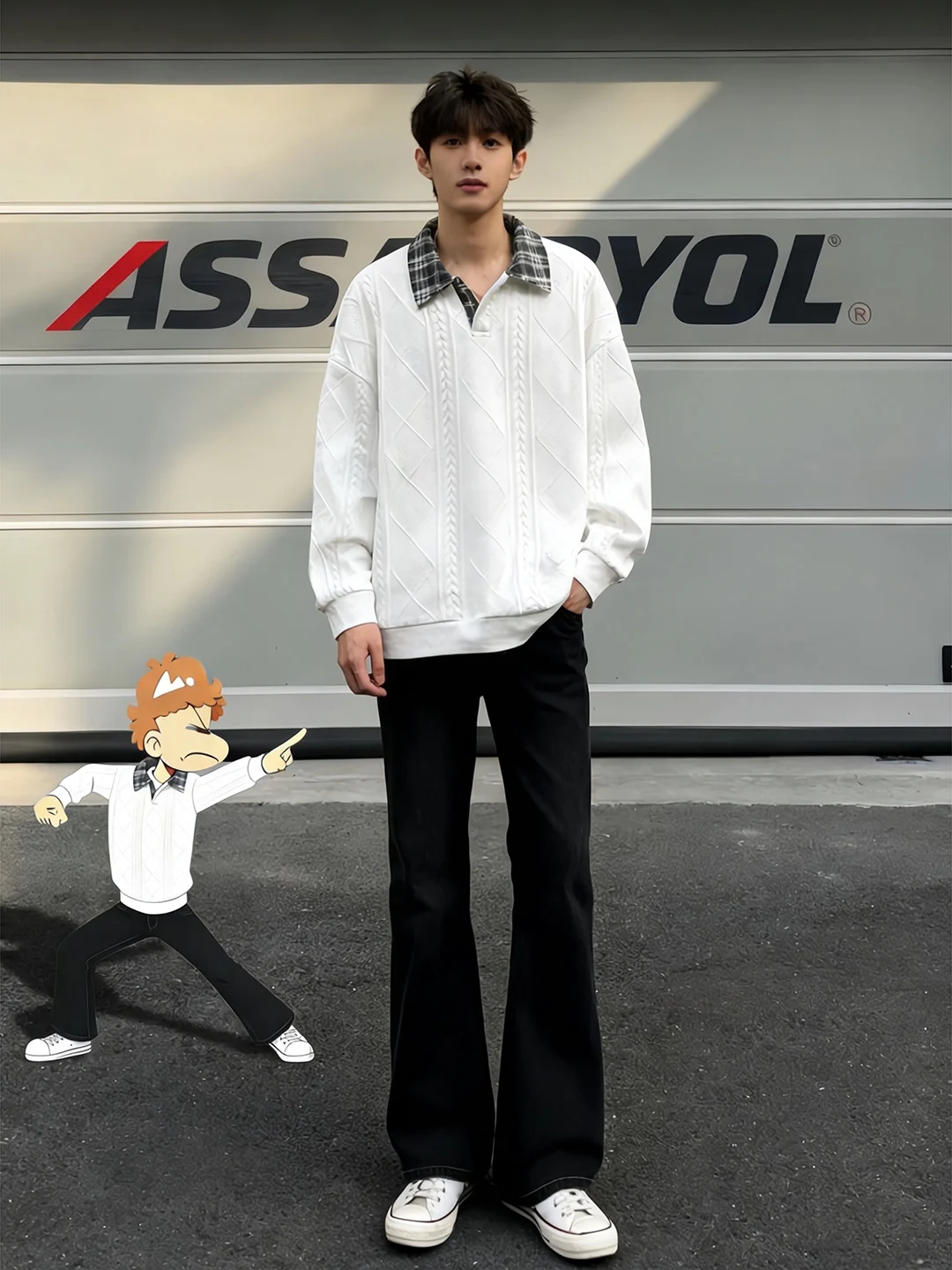 

Мужская клетчатая рубашка с узором в виде пшеничных колосьев, с длинным рукавом, весенне-осенняя, с эффектом двухслойности, в американском стиле