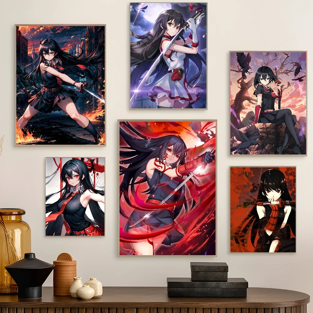 

Manga Series A-Akame Ga-Kill Classic Vintage Posters Vintage Room Home Bar Cafe Decor Nordic Home Decor