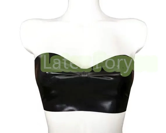 Natural Latex Bandeau top Gummi Female  Slim Fitted Latex Bra Daily Wear Various Colors