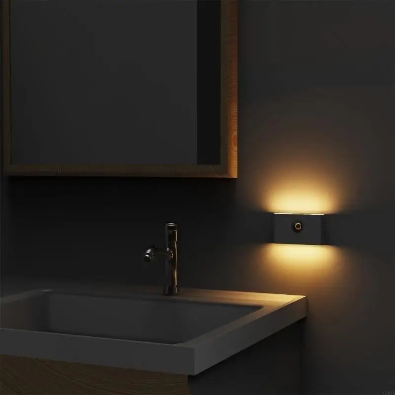 G99A USB USB LED ricaricabile Motion Sensing Night Light con piastra montaggio magnetico da 400 mAh Adatta per le scale da