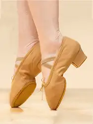 Ballet Dance Shoes Women Teacher Stage Training Shoes Soft Sole Slippers Yoga Practice Shoes Girl's Jazz Dancing Performa Shoes